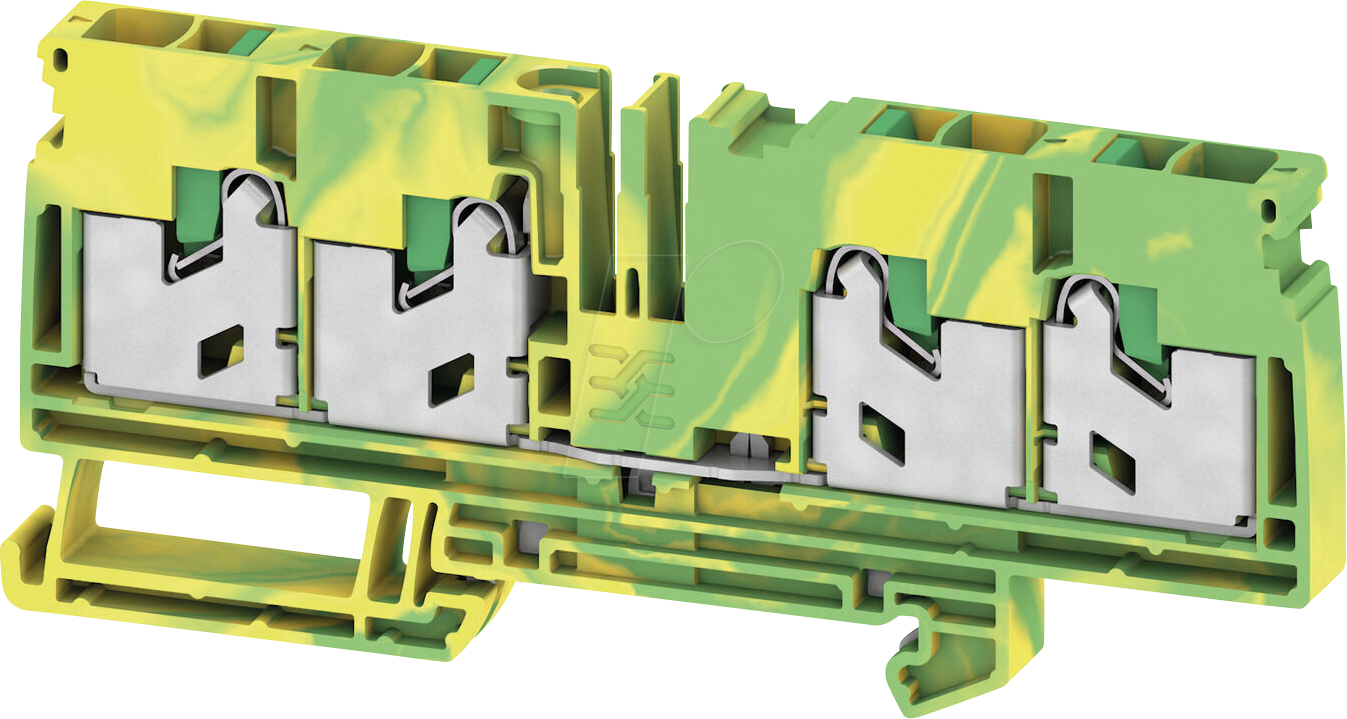 S4C 6 PE - Schutzleiter-Reihenklemme S4C SNAP IN, 6 mm², grün-gelb
