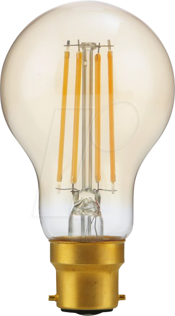 SCHI LT226047005 - LED-Lampe Ba22d, 4,7 W, 470 lm, 2200 K, Filament, dimmbar, gold