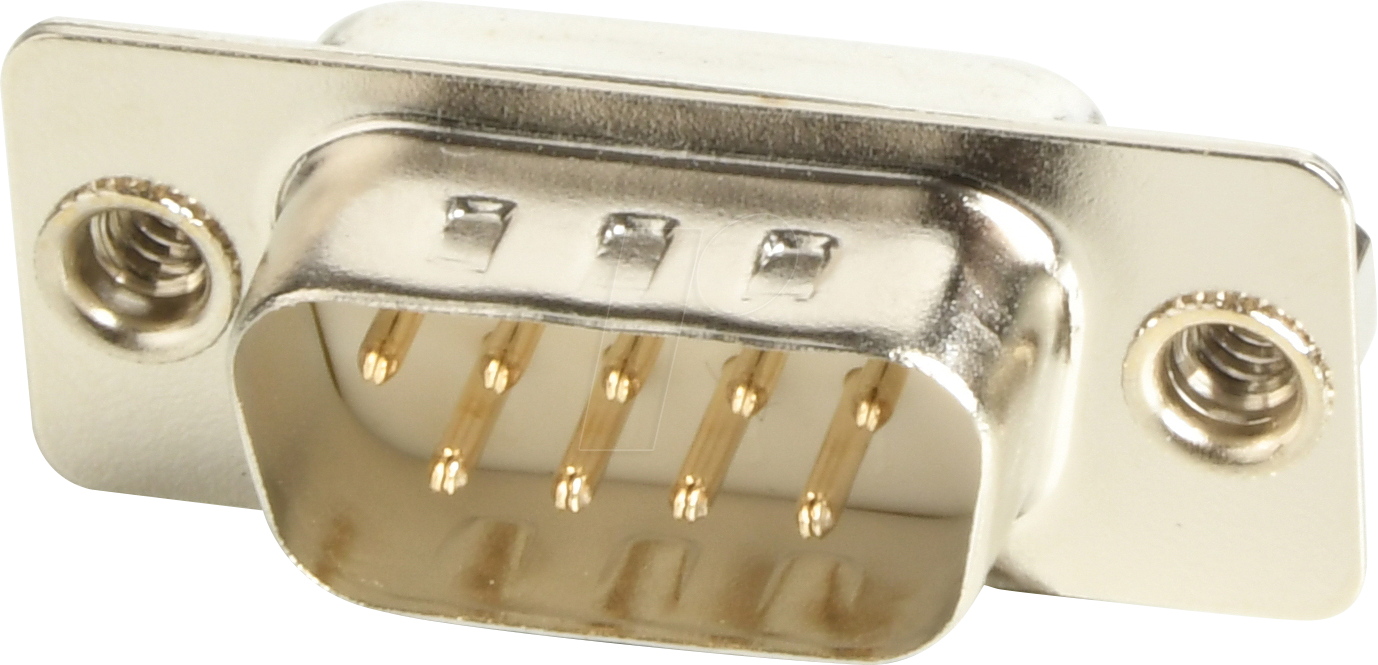 W+P 105-09-1-3-1 - D-SUB Stecker, 9-polig, gestanzte Kontakte, vergoldet