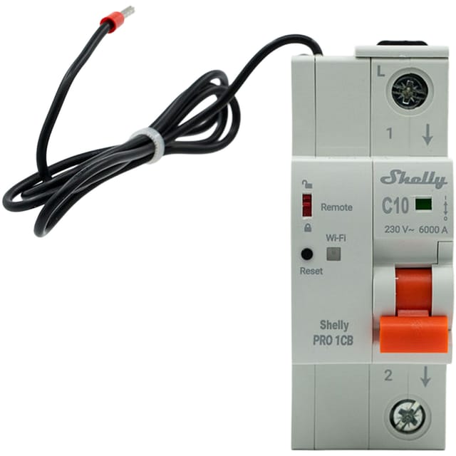 SHELLY PRO1CBC10 - Shelly Pro 1CB C10 Leitungsschutzschalter (MCB)