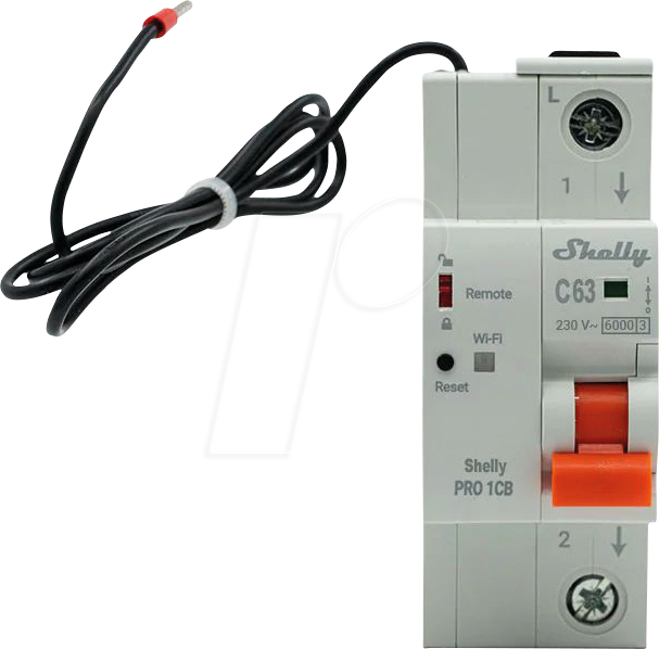 SHELLY PRO1CBC63 - Shelly Pro 1CB C63 Leitungsschutzschalter (MCB)