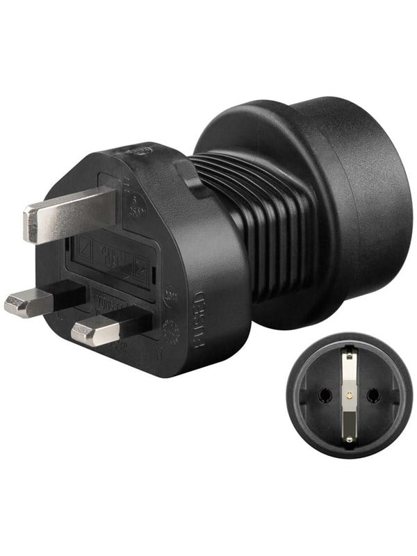 TRA SK UK - Travel Adapter Schutzkontaktbu./UK Stecker