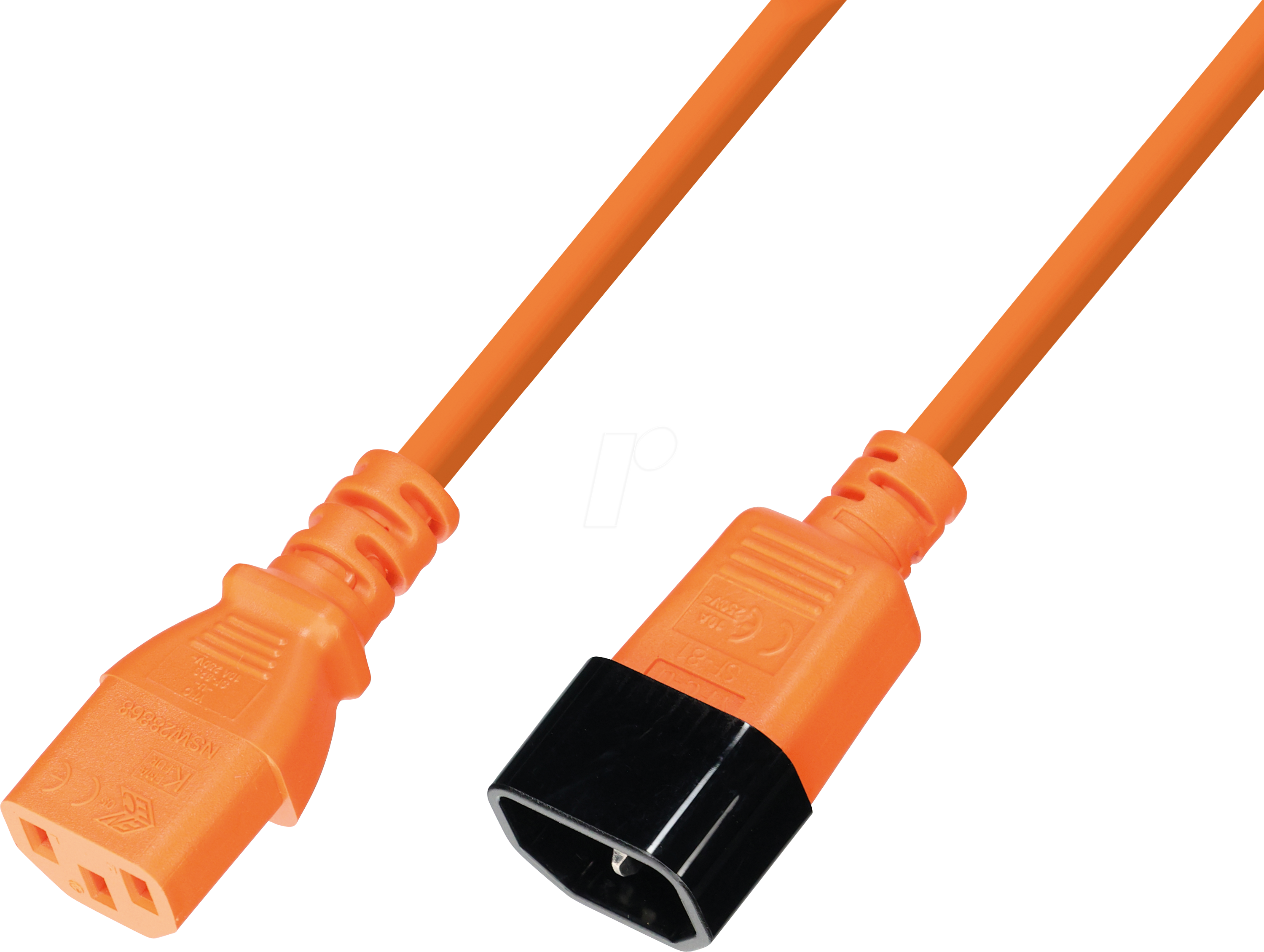 TTL 7100-1,8M-OR - Netzkabel C13 - C14 H05VV-F 3x0,75mm² orange