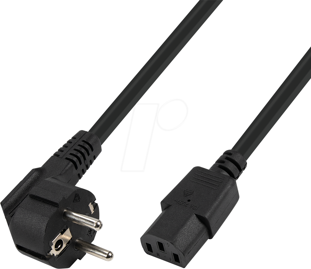 TTL 7102-1,0M - Netzkabel CEE 7/7 - C13 H05VV-F 3x0,75mm² schwarz