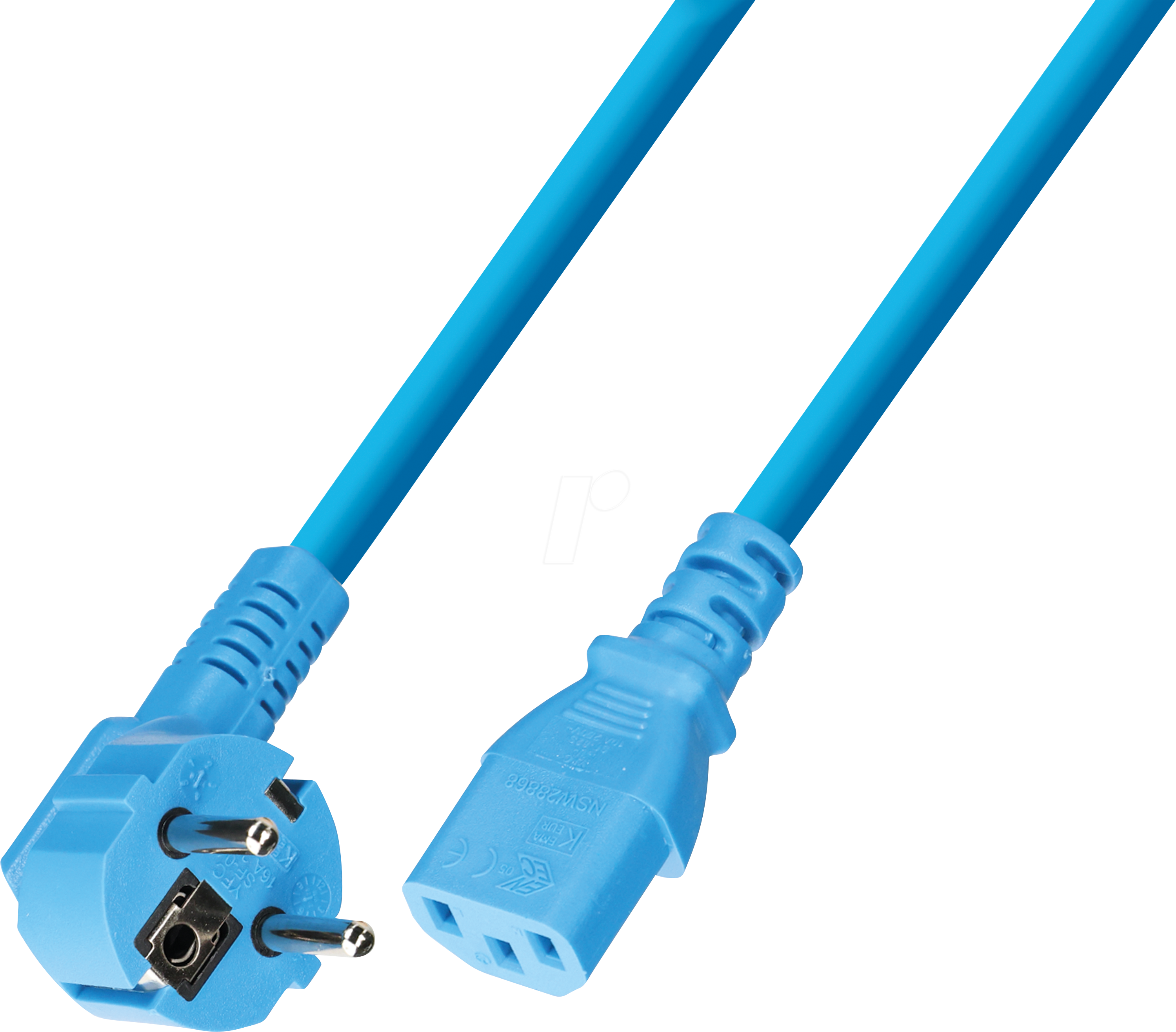 TTL 7102B-0,6M - Netzkabel CEE 7/7 - C13 H05VV-F 3x0,75mm² blau