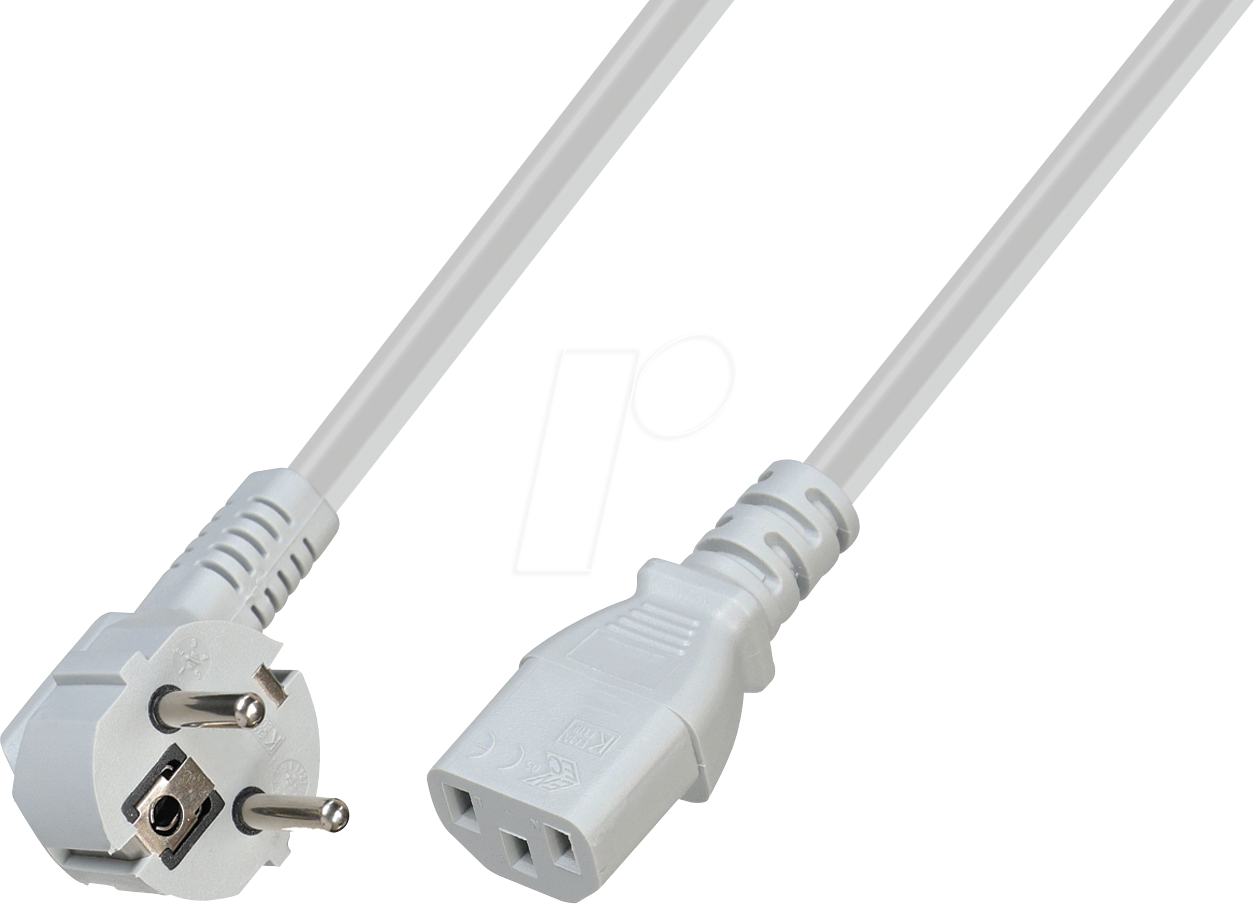 TTL 7102G-1,0M - Netzkabel CEE 7/7 - C13 H05VV-F 3x0,75mm² grau