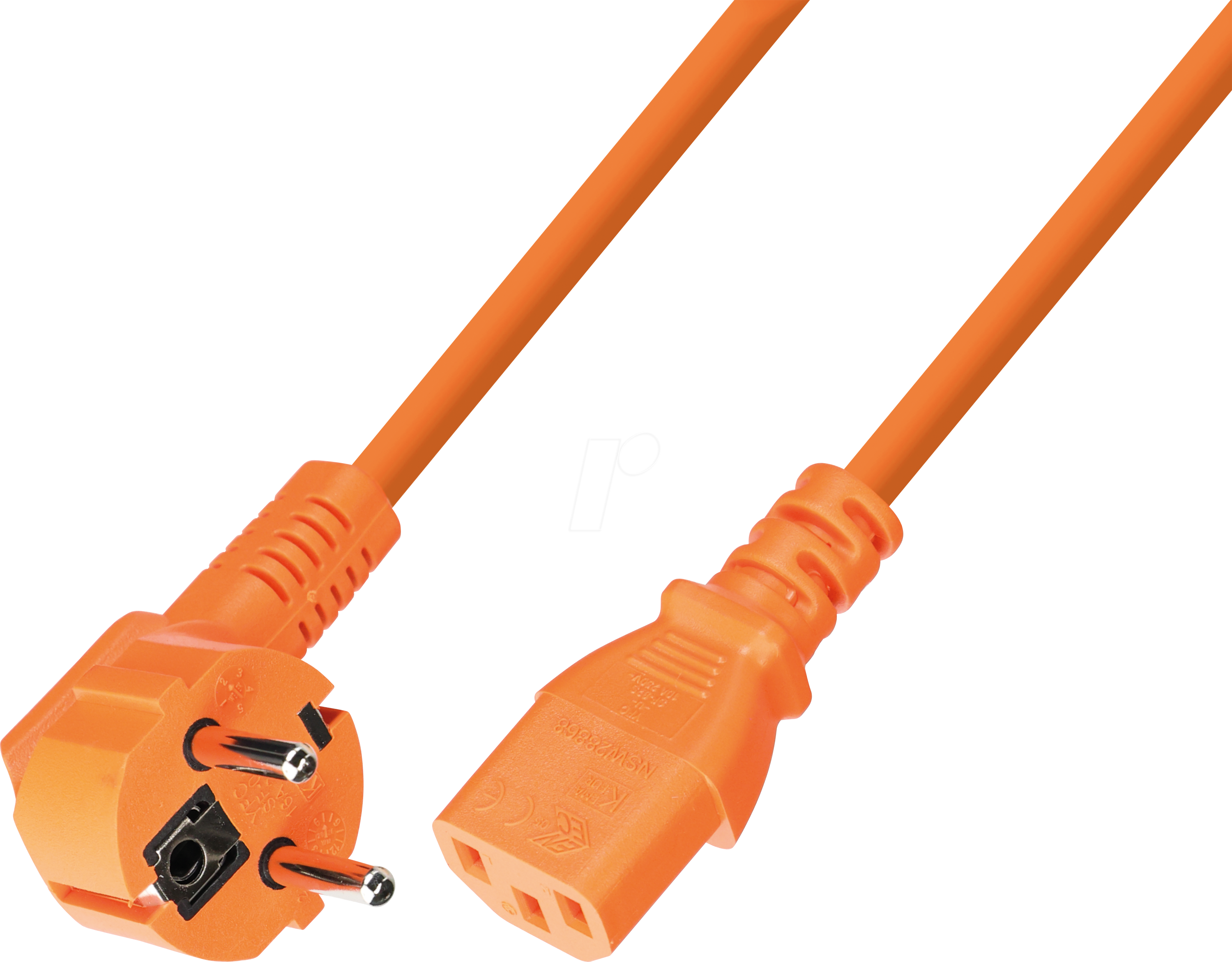TTL 7102O-1,8M - Netzkabel CEE 7/7 - C13 H05VV-F 3x0,75mm² orange