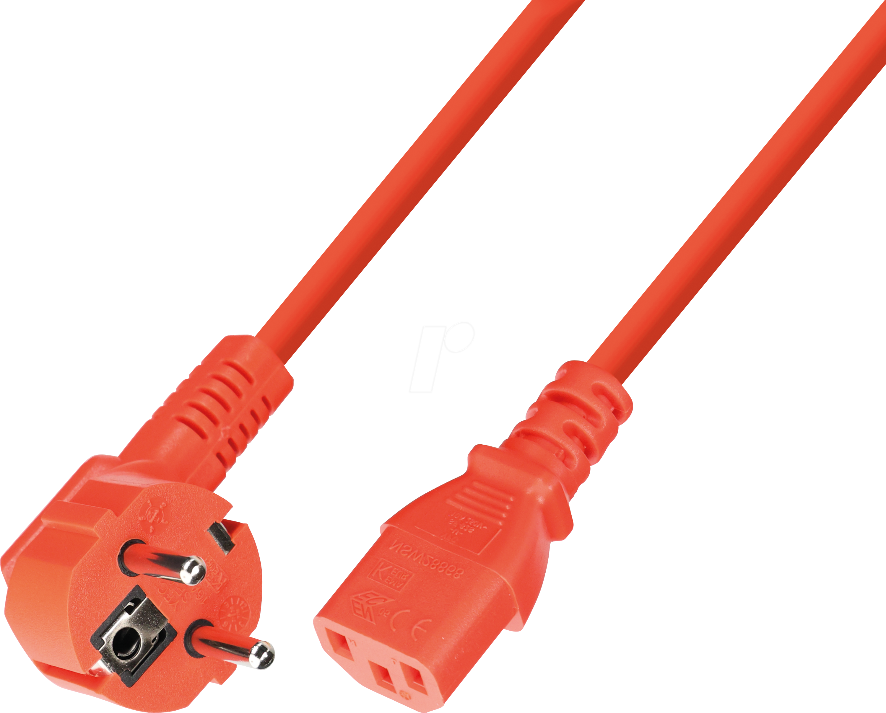 TTL 7102R-1,8M - Netzkabel CEE 7/7 - C13 H05VV-F 3x0,75mm² rot