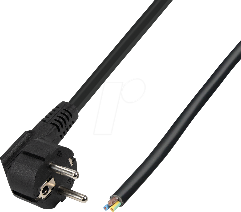 TTL 7108-5,0M - Netzkabel CEE 7/7 - Open End H05VV-F 3x1,00mm² schwarz