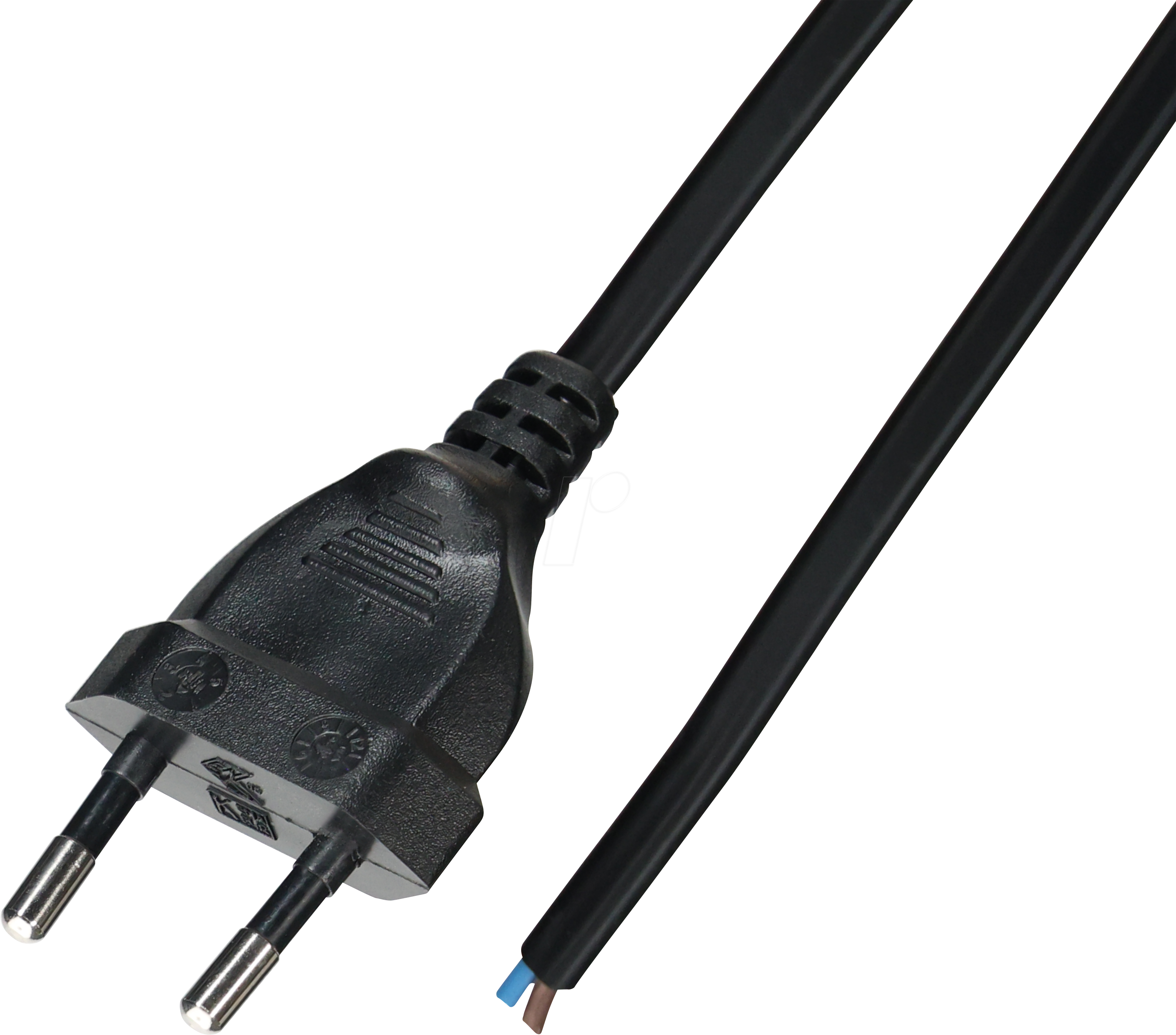 TTL 7122-3,0M - Netzkabel CEE 7/16 - Open End H05VV-H2F 2x0,75mm² schwarz