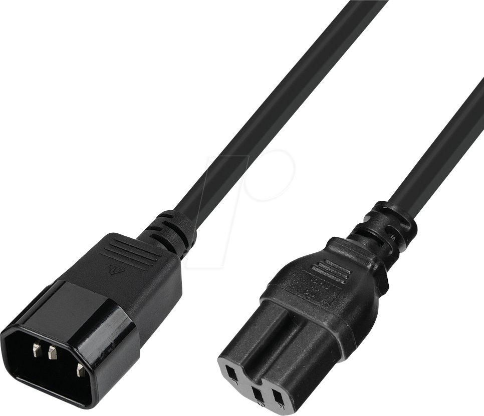 TTL 7196-2,0M - Warmgerätekabel C14 - C15 H05RR-F 3x1,00mm²
