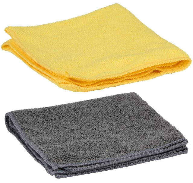 DUNLOP Mikrofasertuch, 30x30 cm, gelb/grau
