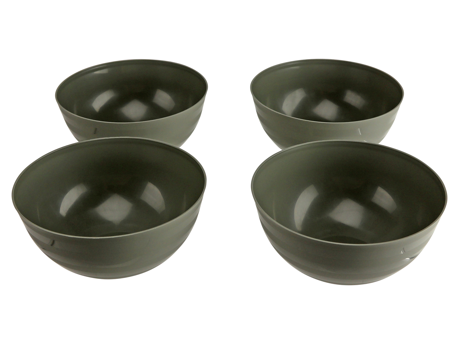 Camping-Schalen, 4-teilig, grau, Ø 140 mm