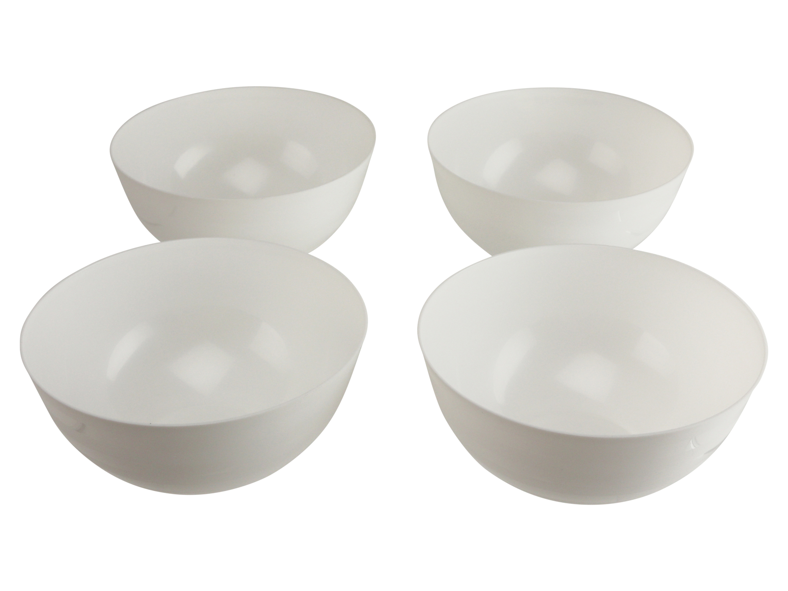 Camping-Schalen, 4-teilig, weiß, Ø 140 mm