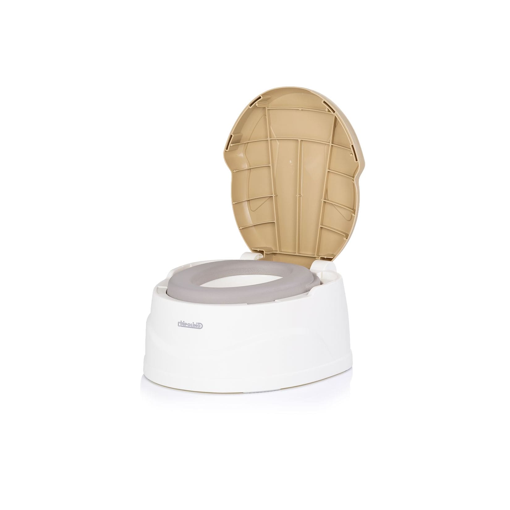 Chipolino Töpfchen 2 in 1 Step 2 Hocker Sitz Innenbehälter Spritzschutz Deckel beige