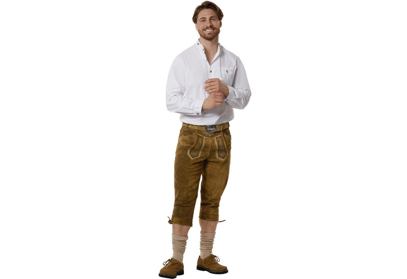 tectake® Lange Lederhose Jakob Bild 4