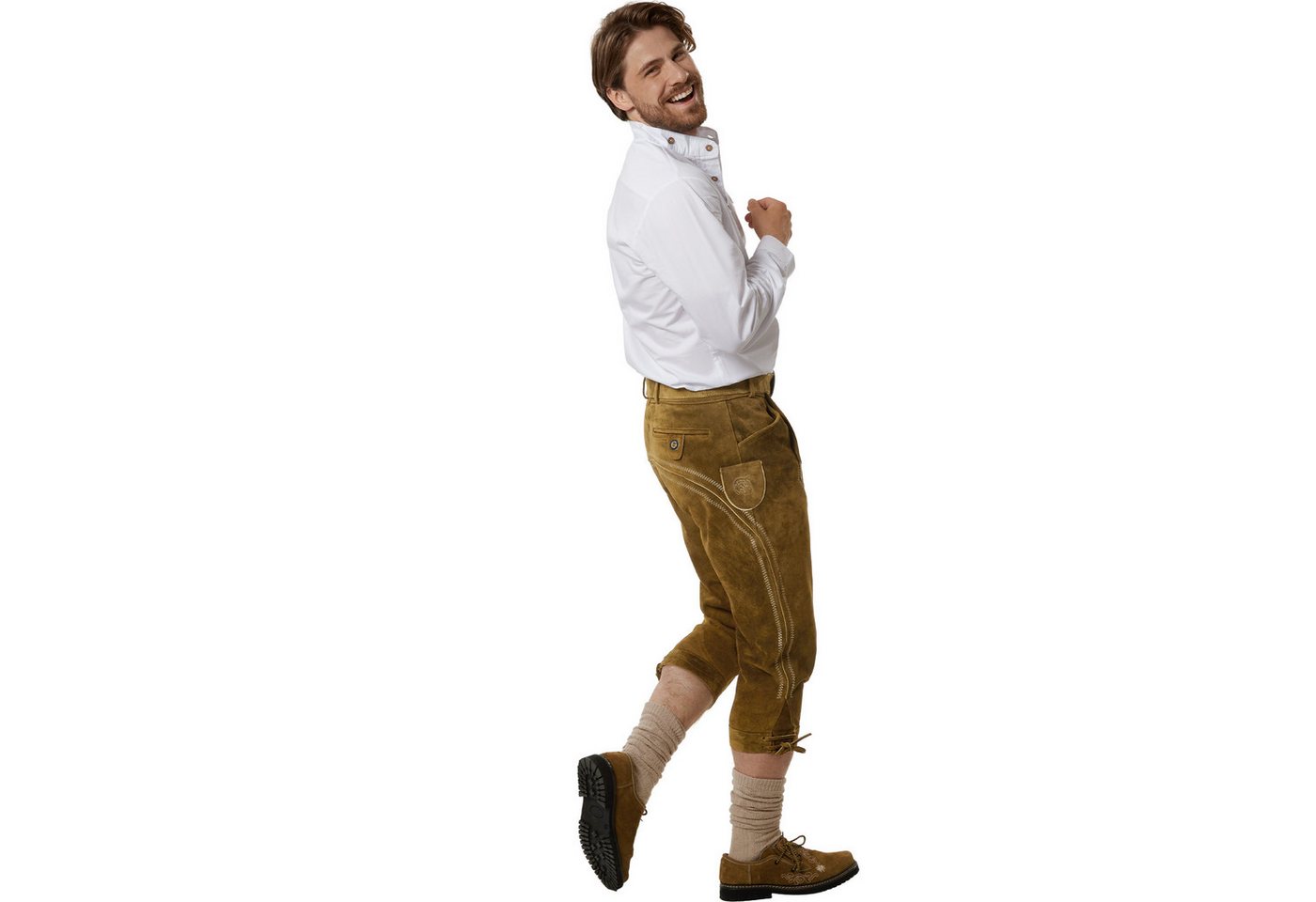 tectake® Lange Lederhose Jakob Bild 5