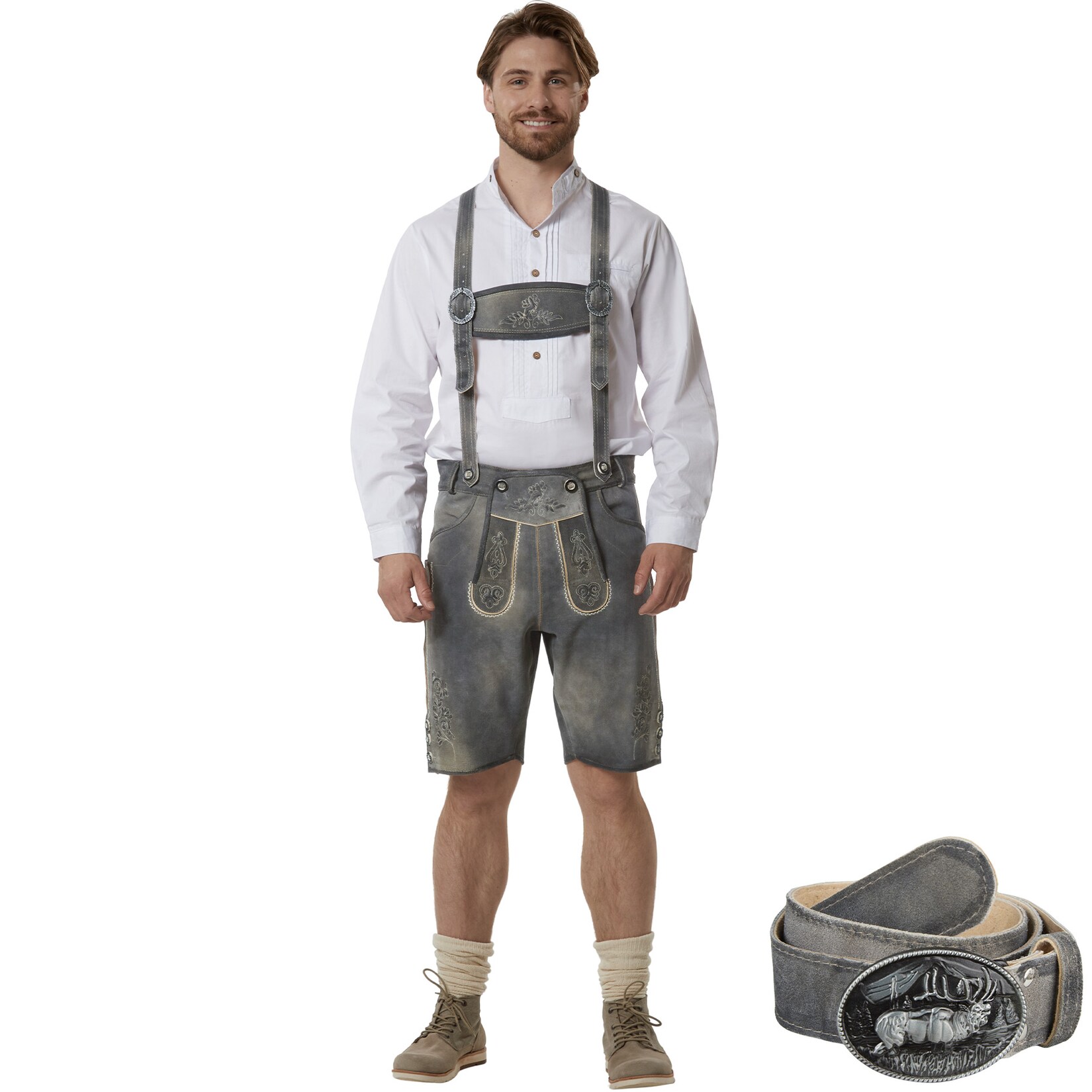 tectake® Lederhose Joshua