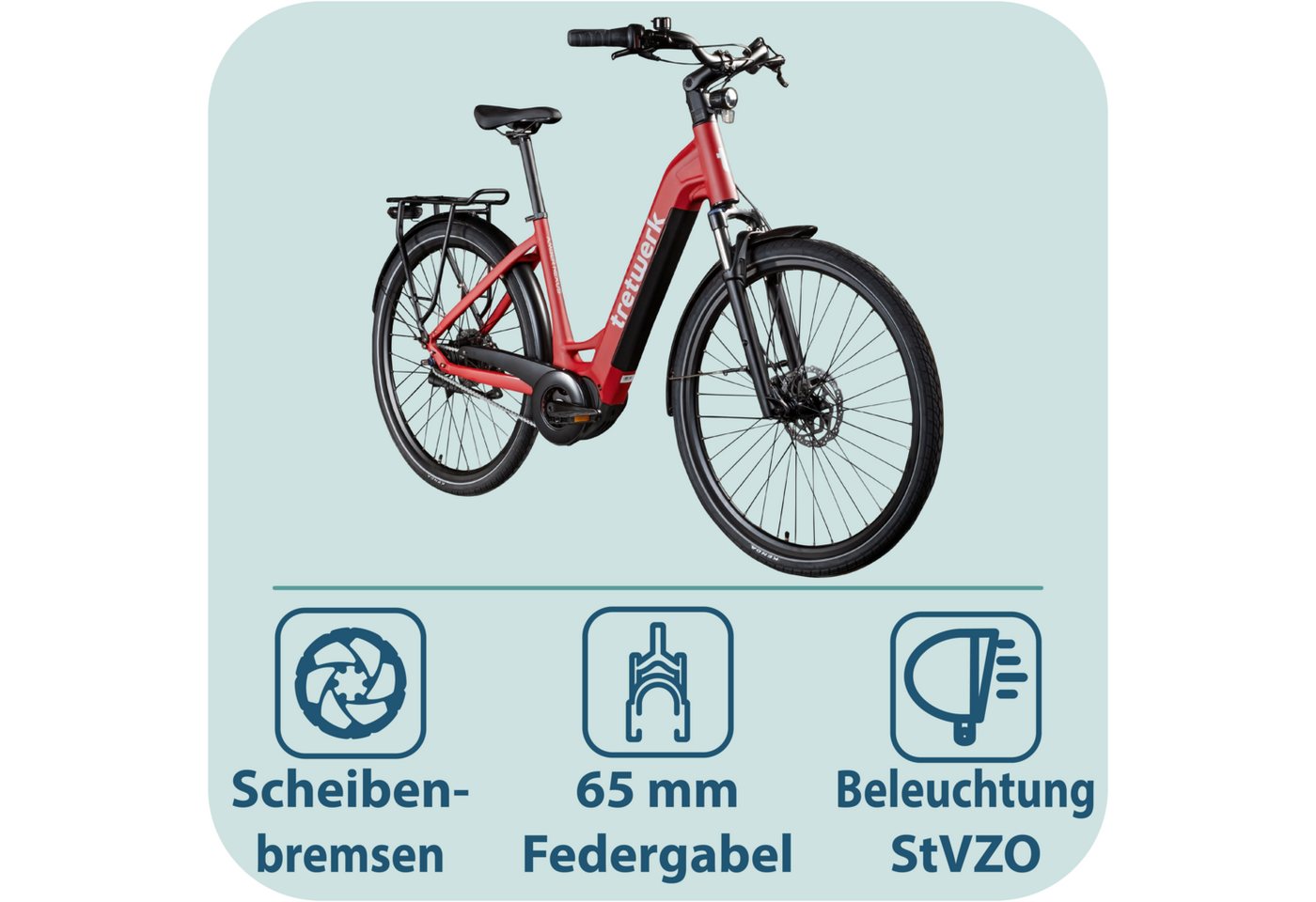 Tretwerk Amber Nexus E Bike Damen 28 Zoll Elektrofahrrad 155 - 185 cm Hollandrad Tiefeinsteiger mit 8 Gang Nabenschaltung Bild 5