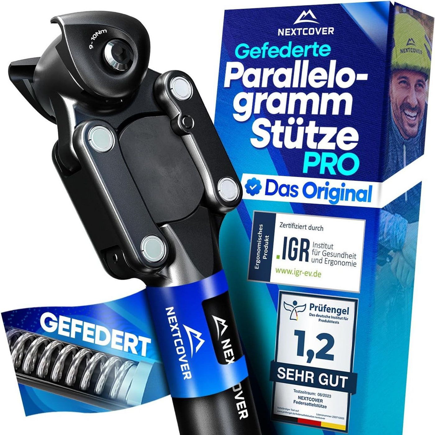 NEXTCOVER Gefederte Sattelstütze Parallelogramm 31.6 mm Comfort-Spring Aluminium Bild 2
