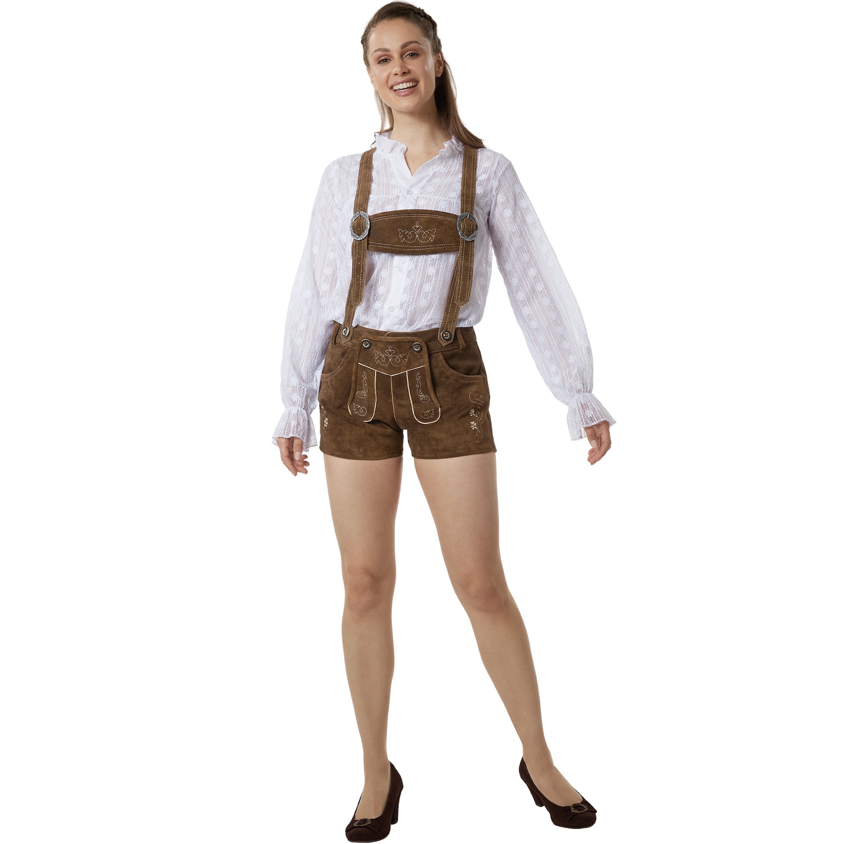 tectake® Lederhose Josie