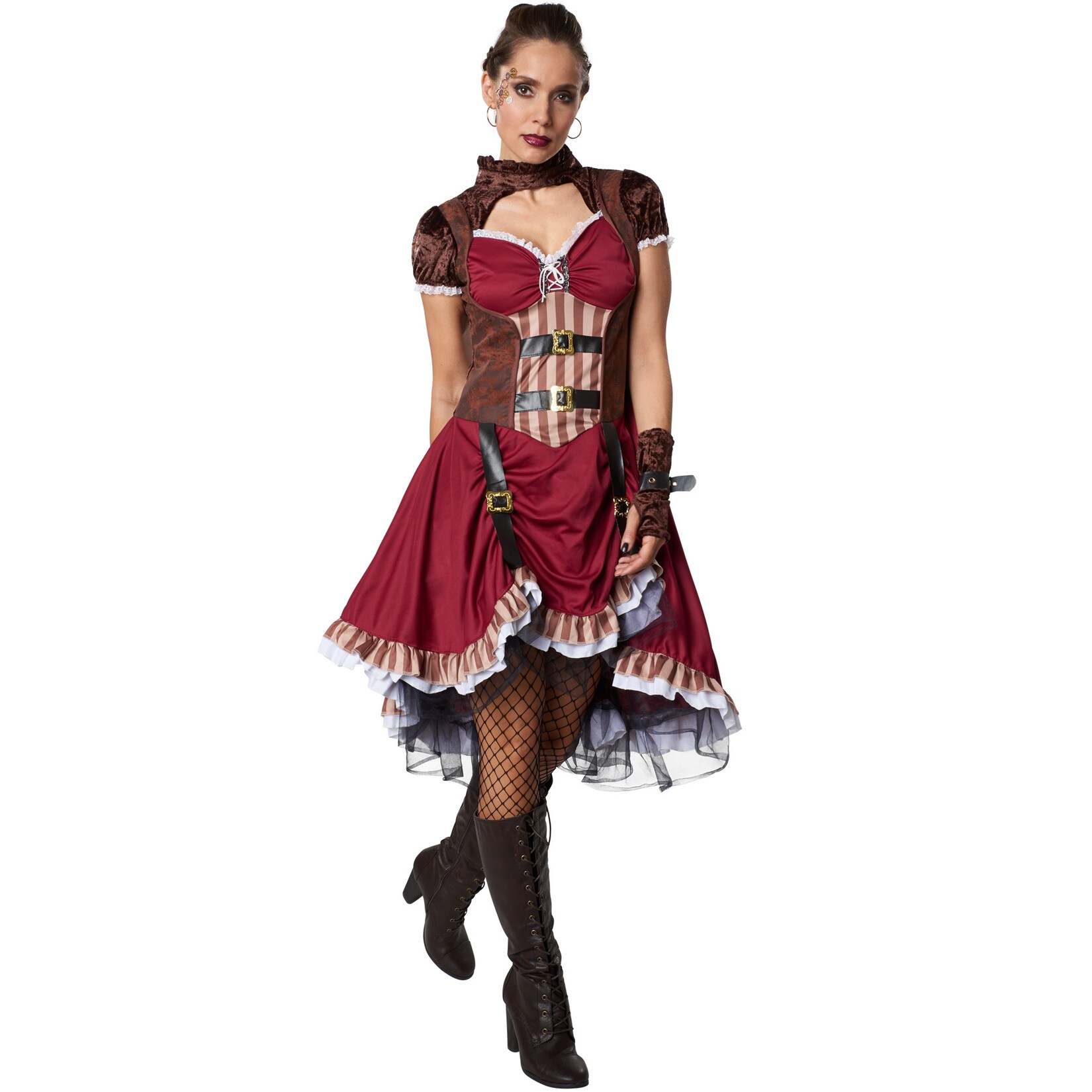 tectake® Frauenkostüm Steampunk Edelfrau