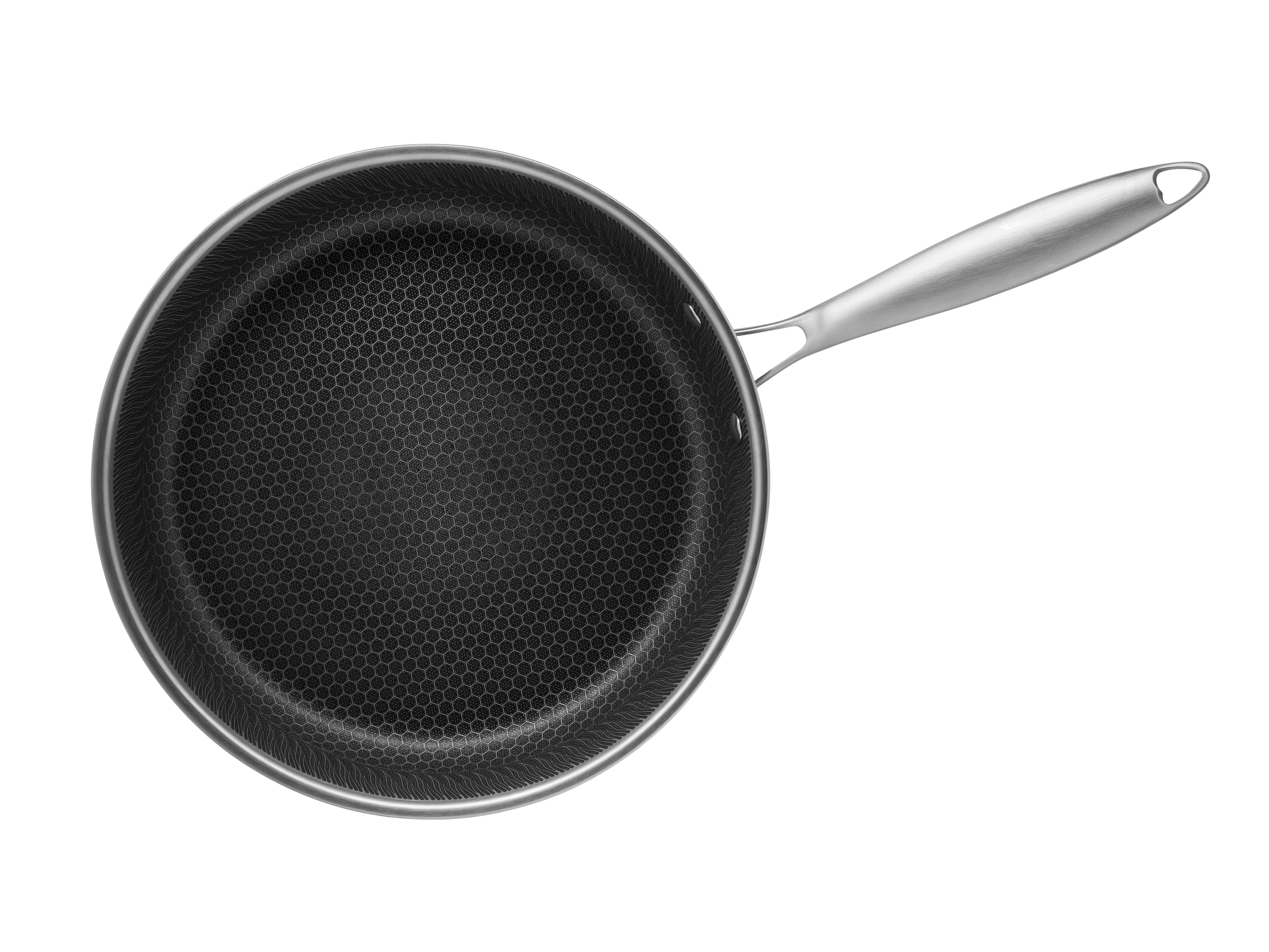 Mäser Bratpfanne 24 cm, Edelstahl Hestia Keramik Silber / Schwarz