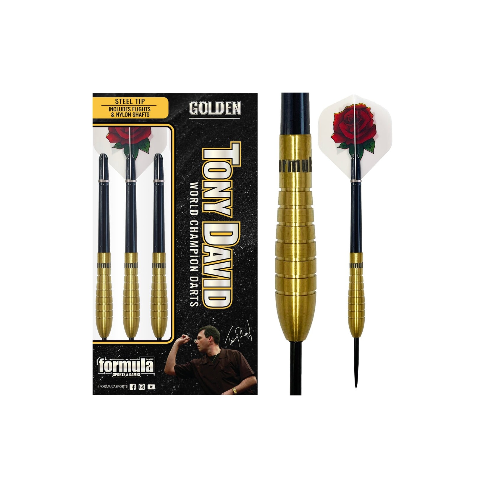 Formula Sports Tony David Golden Dartset 23g Steeldarts