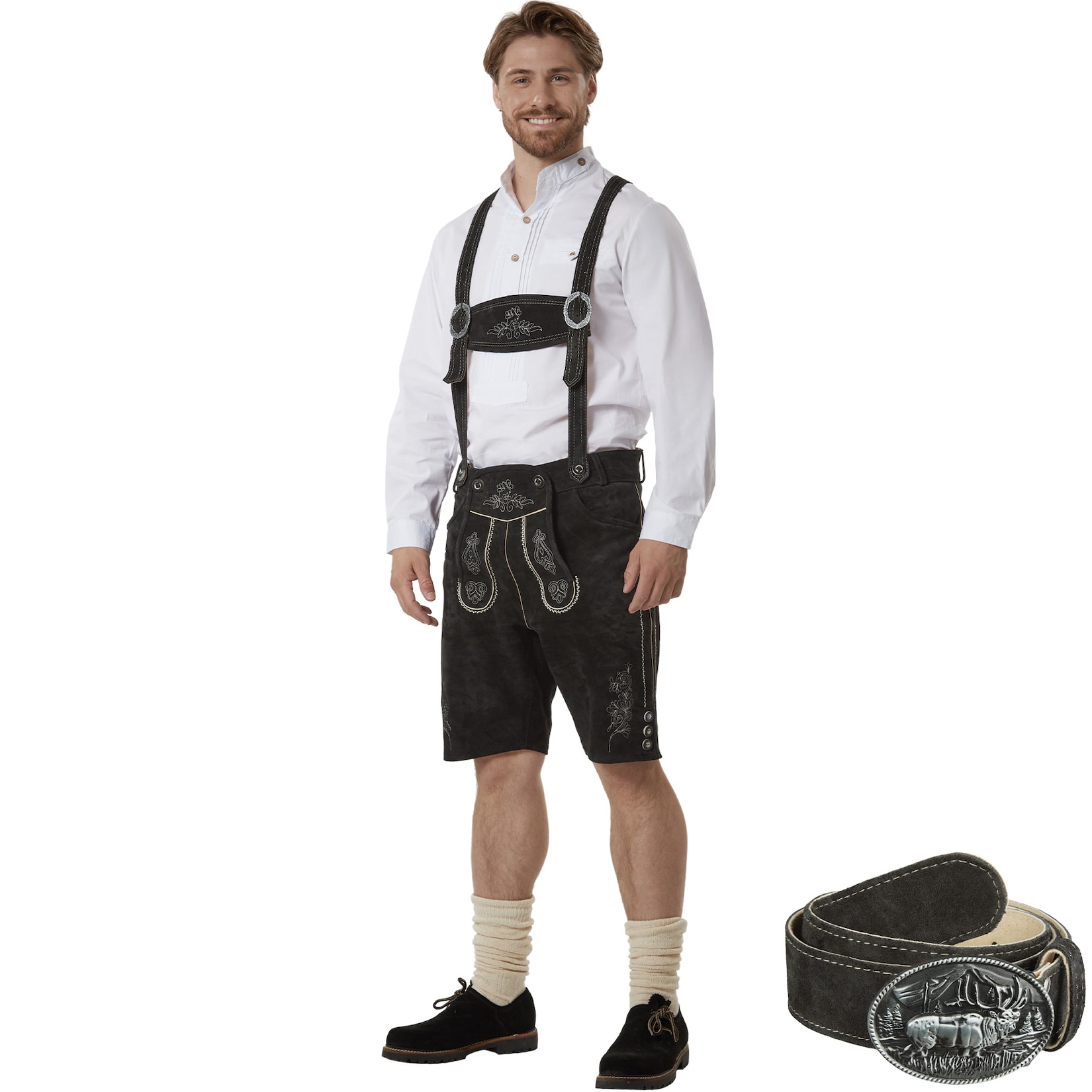 tectake® Lederhose Jannis