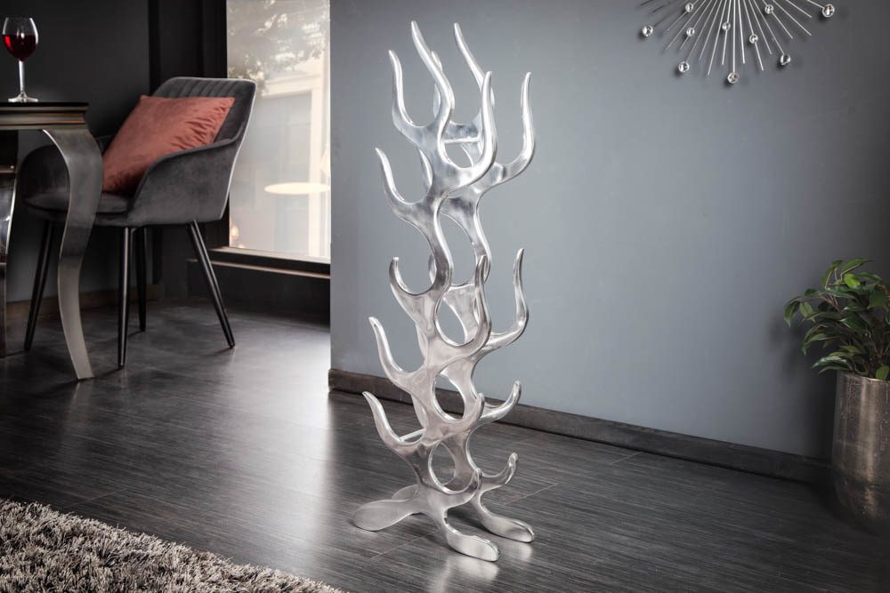 riess-ambiente Weinregal FLAME - 93cm silber für 9 Flaschen Flaschenhalter modern Bild 5
