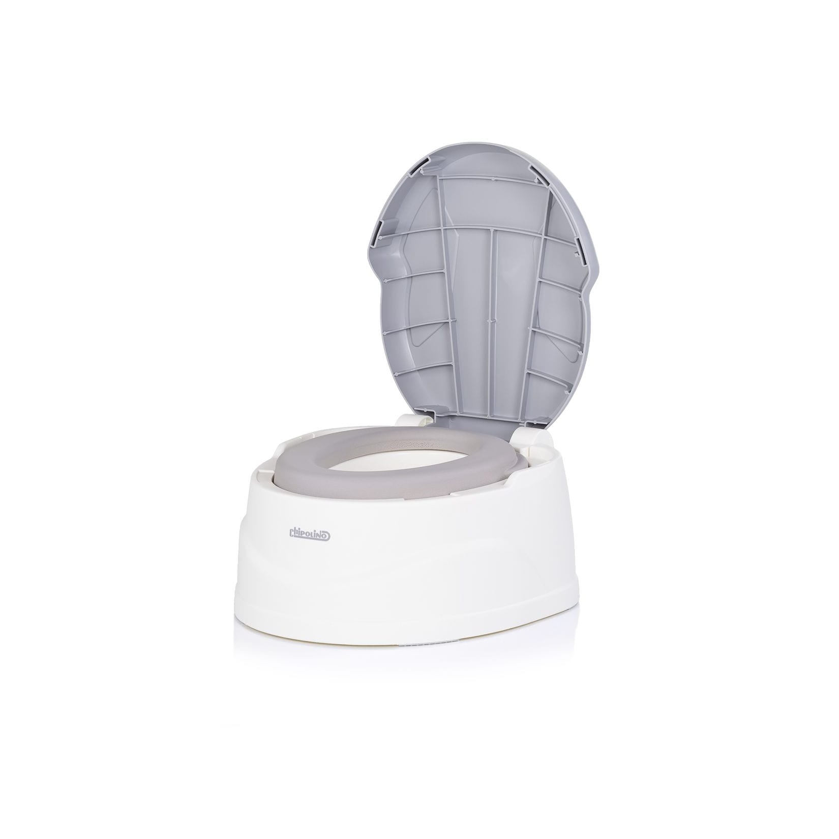 Chipolino Töpfchen 2 in 1 Step 2 Hocker Sitz Innenbehälter Spritzschutz Deckel grau