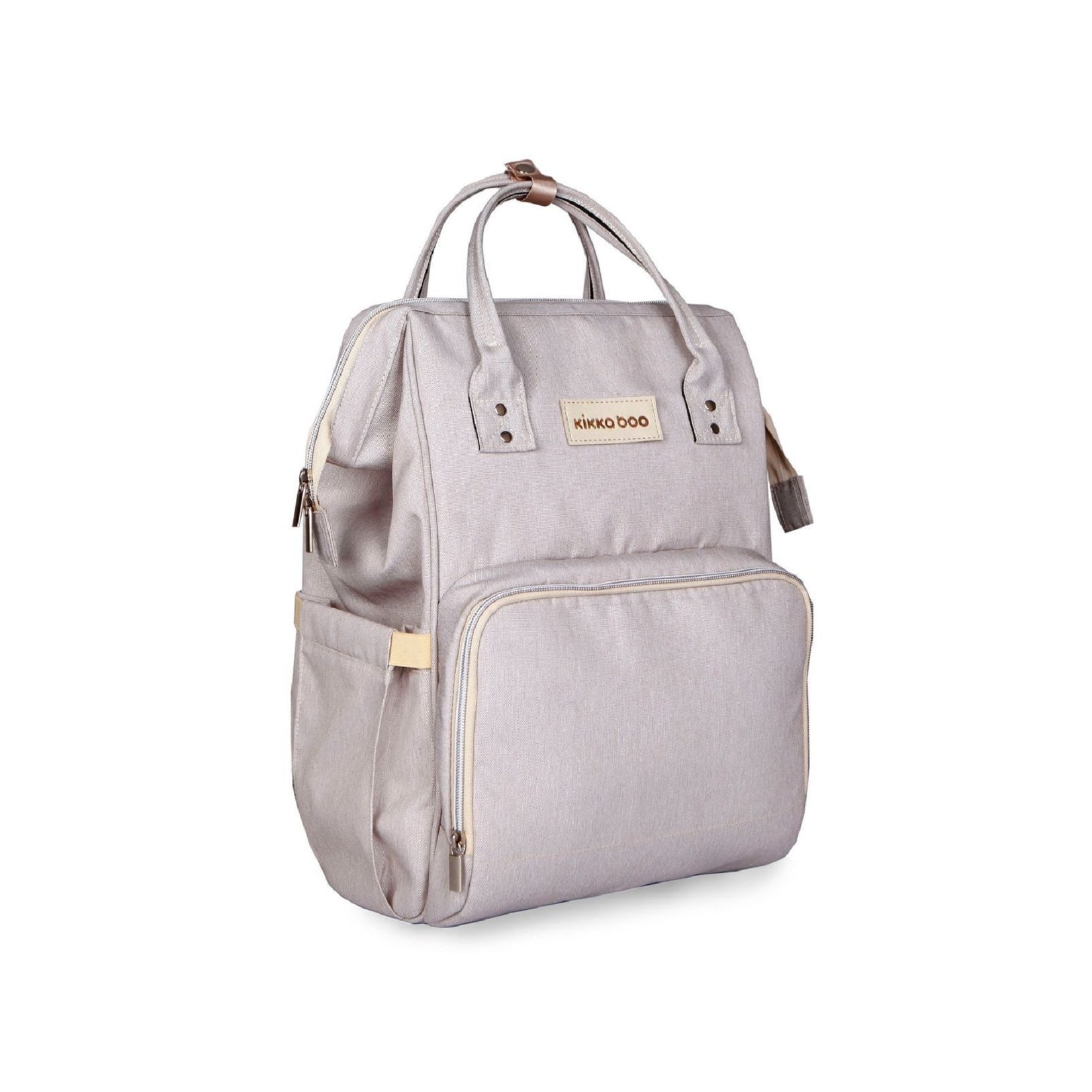 Kikkaboo Wickeltasche Siena, Rucksack, Wickelunterlage, Grifflänge einstellbar hellgrau