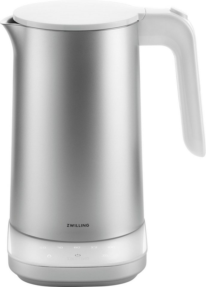 ZWILLING 1027166 Enfinigy Wasserkocher (1 Liter, 1.850 Watt, Kunststoff/Edelstahl, Silber, 6 Temperatureinstellungen, Warmhalten, 360°-Basisstation, Sensor-Touch-Display, Doppelwandgehäuse, 70-Grad-Öffnung) Bild 3