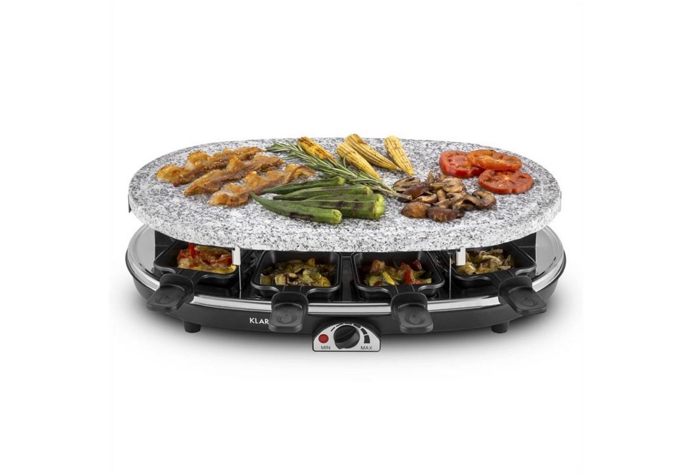 Steaklette Raclettegrill 1500 W Granit-Natursteinplatte 8 Personen Bild 3