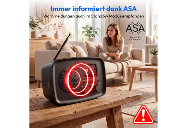 Medion LIFE DAB+ Radio DRE-1 (MD89288) schwarz DAB+ Radio (mit Wecker, Bluetooth, tragbar, UKW)