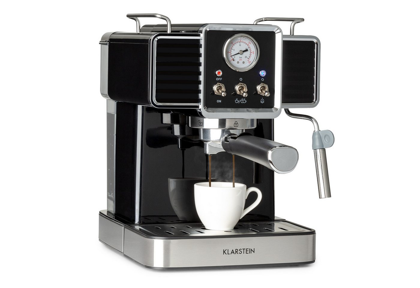 Gusto Classico Espressomaker 1350 Watt 20 Bar Druck 1,5 Liter Schwarz Bild 2