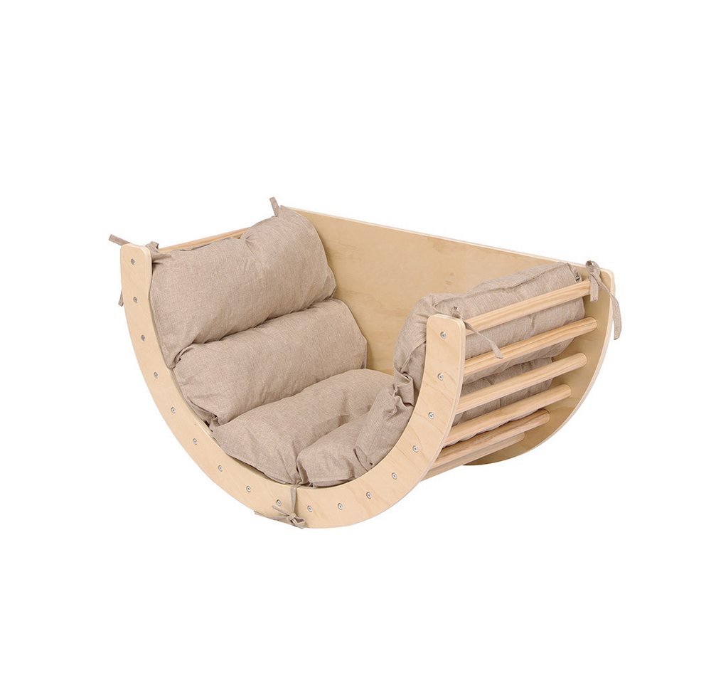 HOME DELUXE Kinderwippe inkl. Auflage NALAN – Natur Bild 2