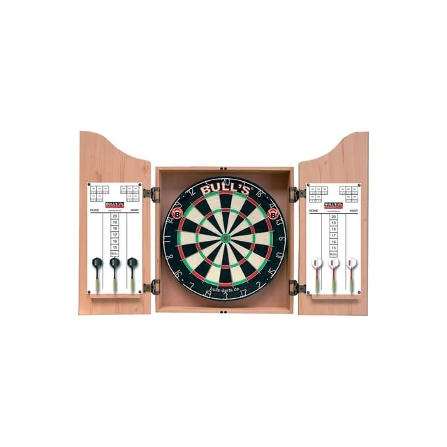 Bull's Unisex Dart-Wandschutz Classic Dartstation Boardschutz Set inkl. Schreibtafel Wischer 1er Pack