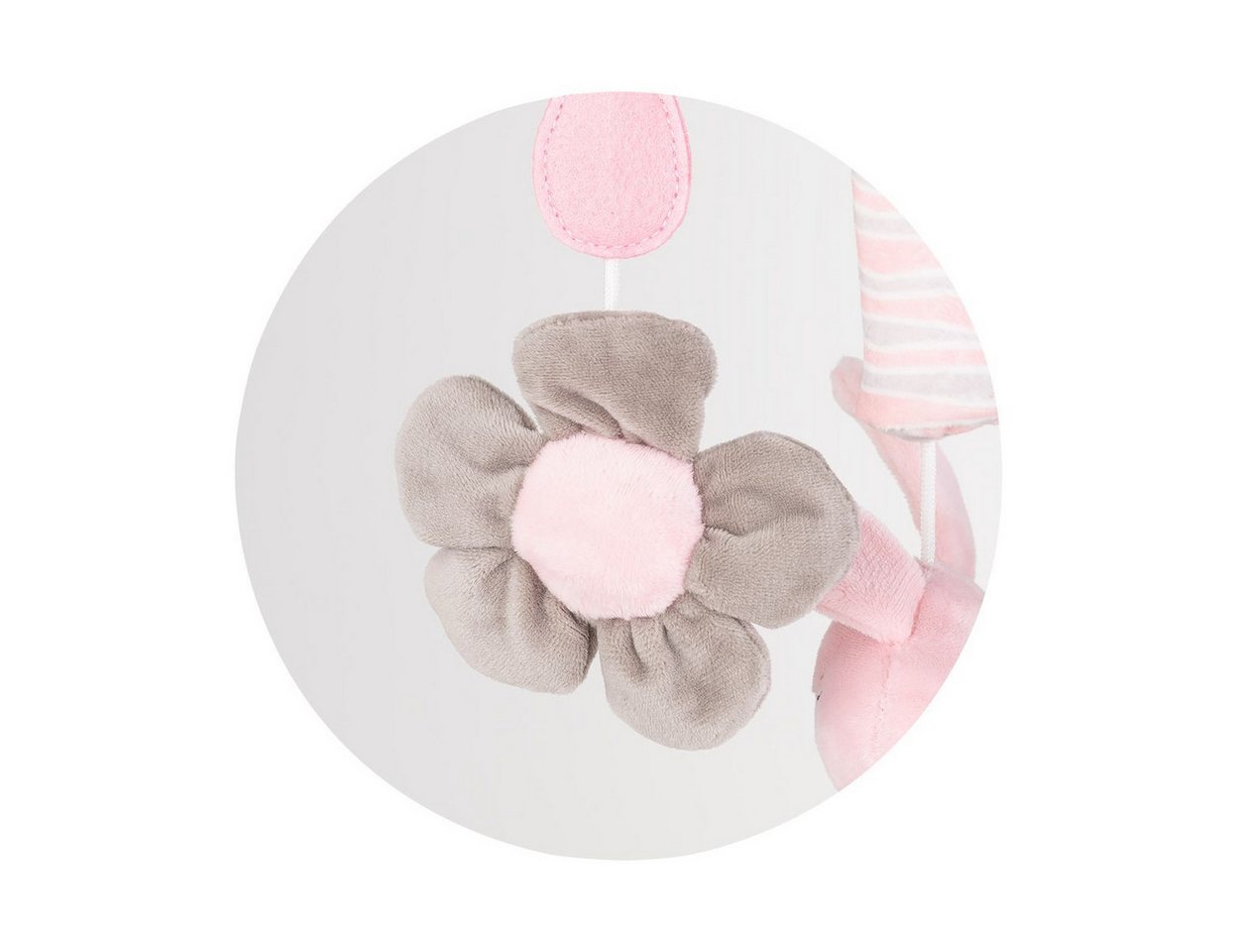 Chipolino Musik Mobile sleeping Rabbit Lautstärkeregelung Melodien Regenbogen rosa