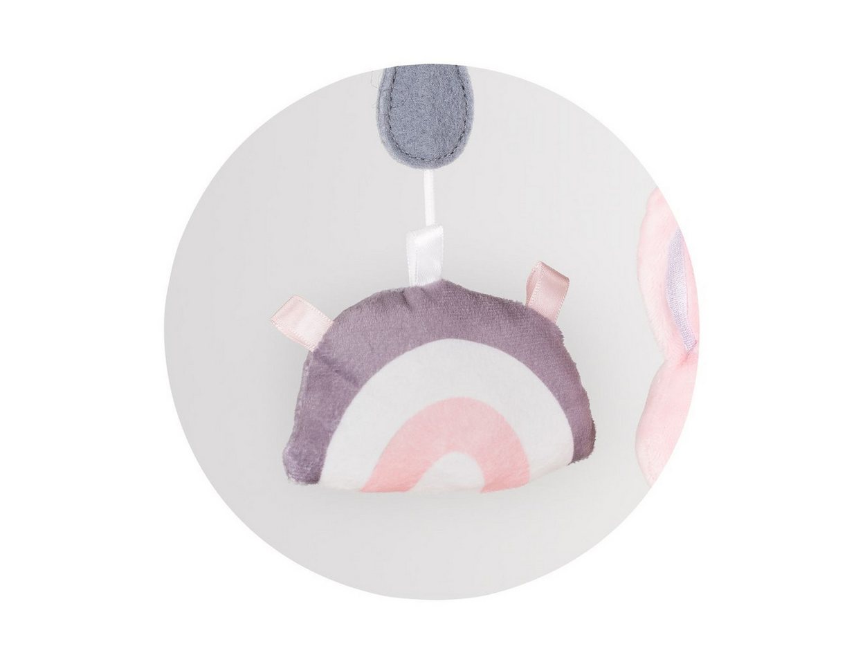 Chipolino Musik Mobile sleeping Rabbit Lautstärkeregelung Melodien Regenbogen rosa Bild 2