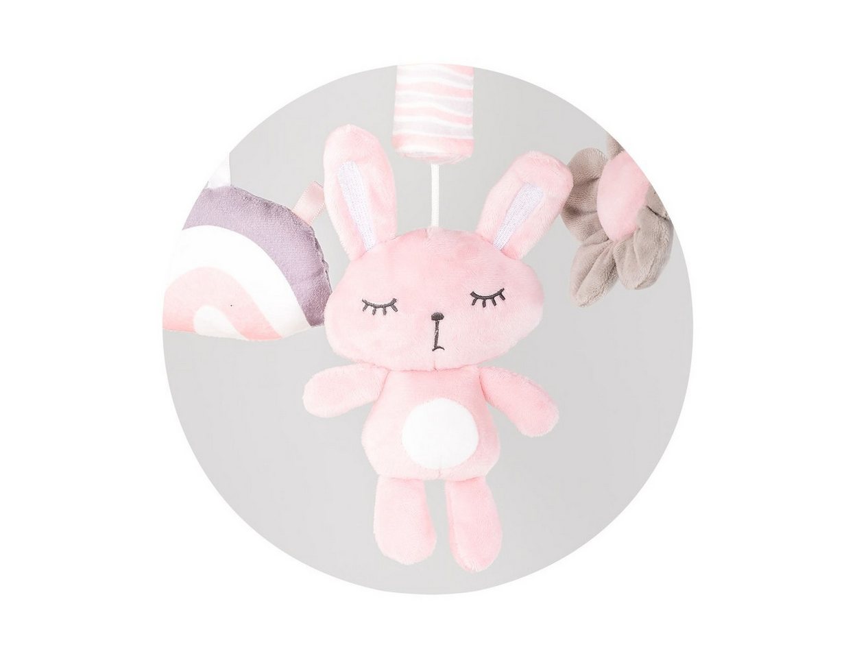 Chipolino Musik Mobile sleeping Rabbit Lautstärkeregelung Melodien Regenbogen rosa Bild 4