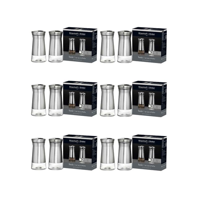 Ritzenhoff & Breker Salz- & Pfefferstreuer Basic 120 ml 12er Set