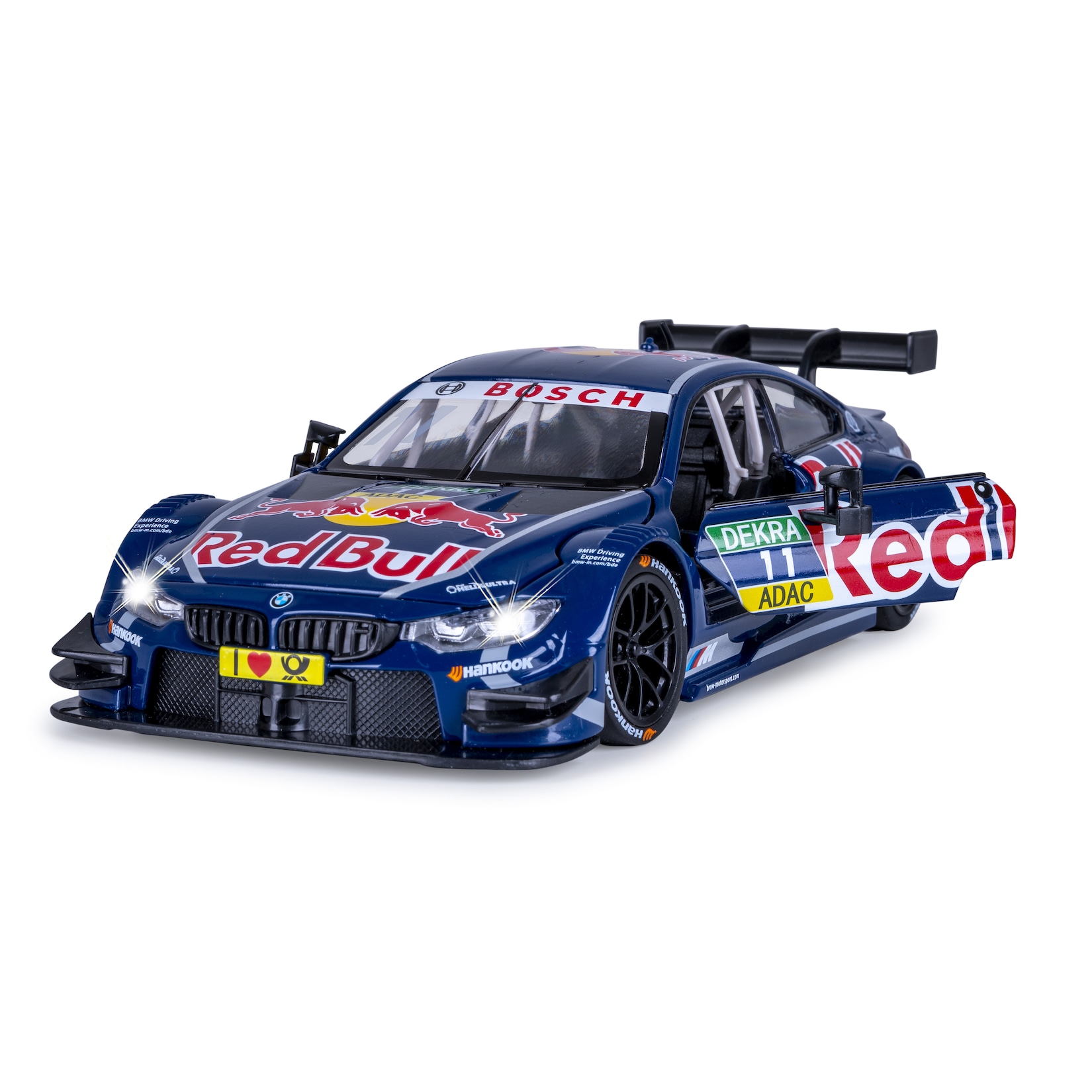 JAMARA BMW M4 DTM Diecast 1:24 blau inkl. Knopfzellen