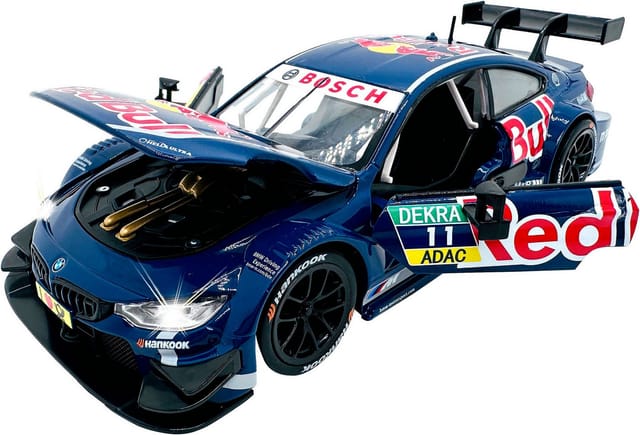 JAMARA BMW M4 DTM Diecast 1:24 blau inkl. Knopfzellen