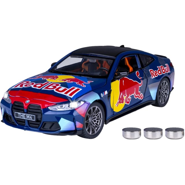 JAMARA BMW M4 Diecast 1:24 blau inkl. Knopfzellen