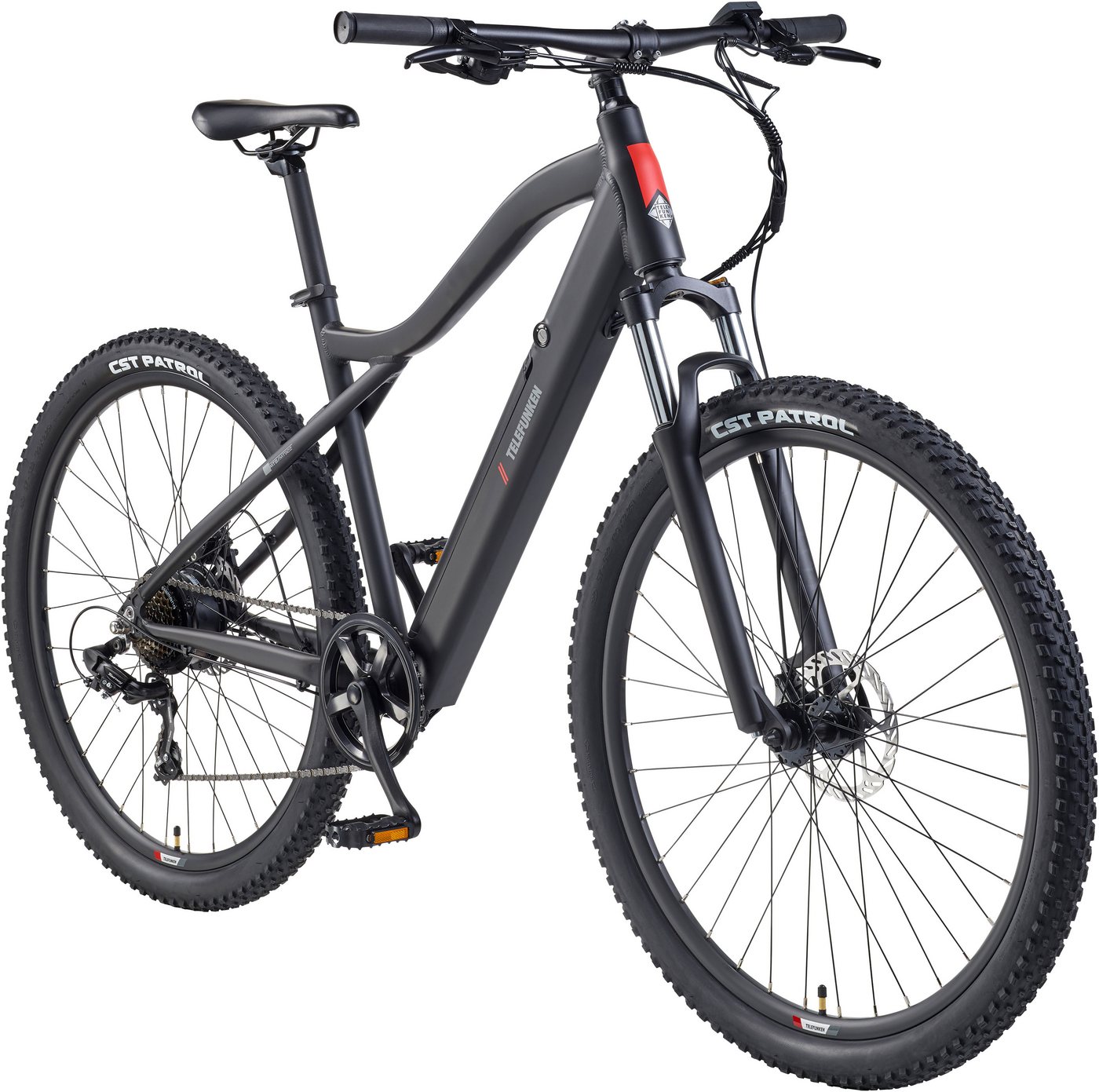 TELEFUNKEN MT922 E-MTB Mountainbike, 7-Gang Kettenschaltung, Heckmotor, 489,6 Wh Akku, 29" schwarz Bild 3