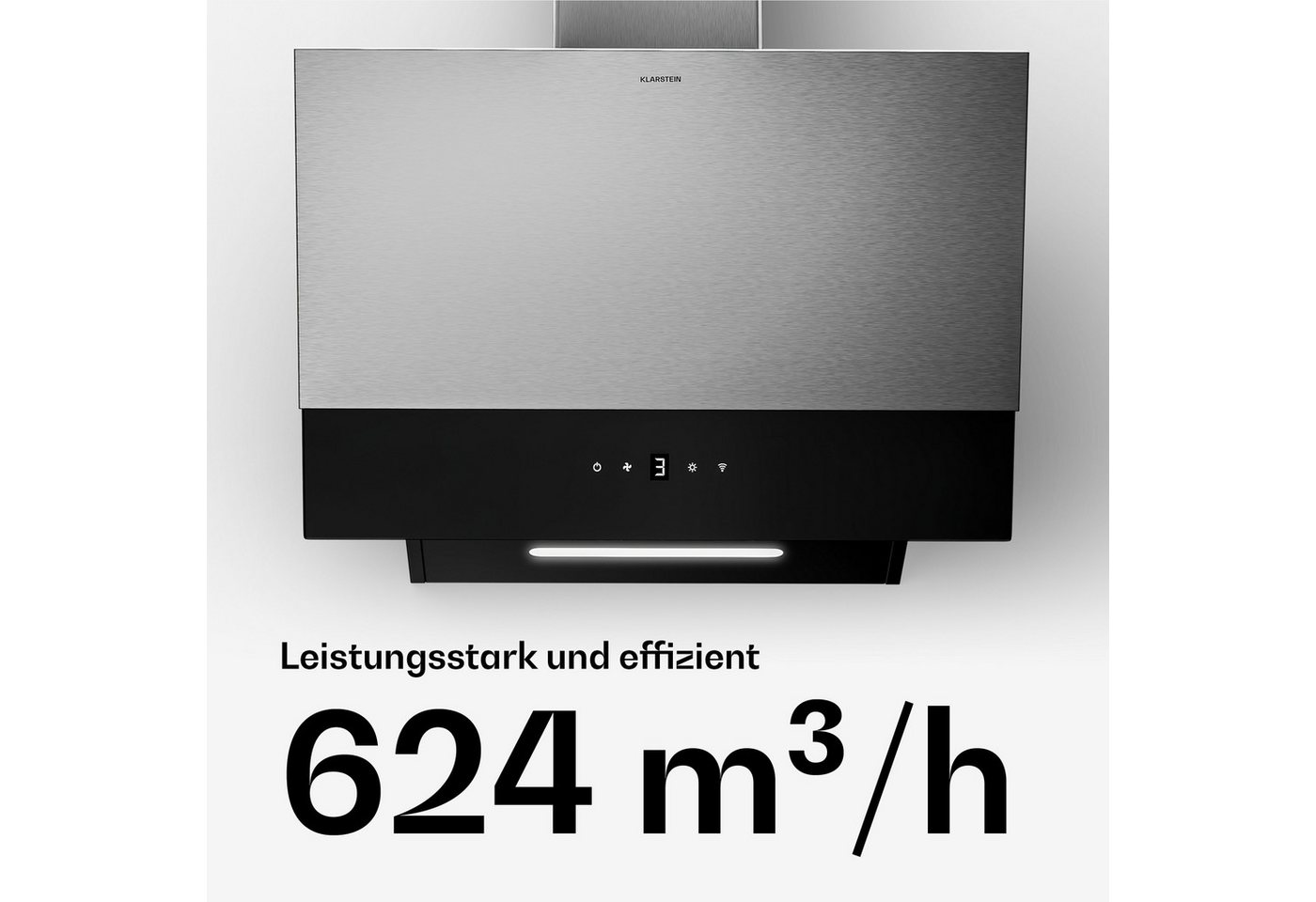 Verosteel Dunstabzugshaube Edel, minimalistisch, kraftvoll Energieklasse A 624 m³/h 60 cm Bild 5