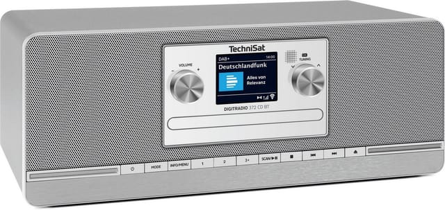 TechniSat DIGITRADIO 372 CD BT - 10 W DAB+ Digitalradio, UKW, CD, Bluetooth, Fernbedienung silber