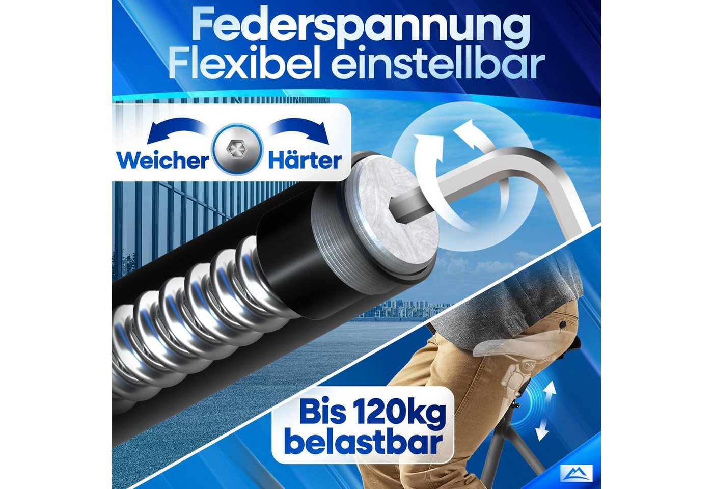 NEXTCOVER Gefederte Sattelstütze Parallelogramm 27,2 mm Comfort-Spring Aluminium Bild 3