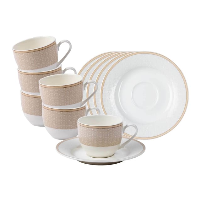 Ritzenhoff & Breker Espressotassen mit Untertassen Geo 90 ml 6er Set